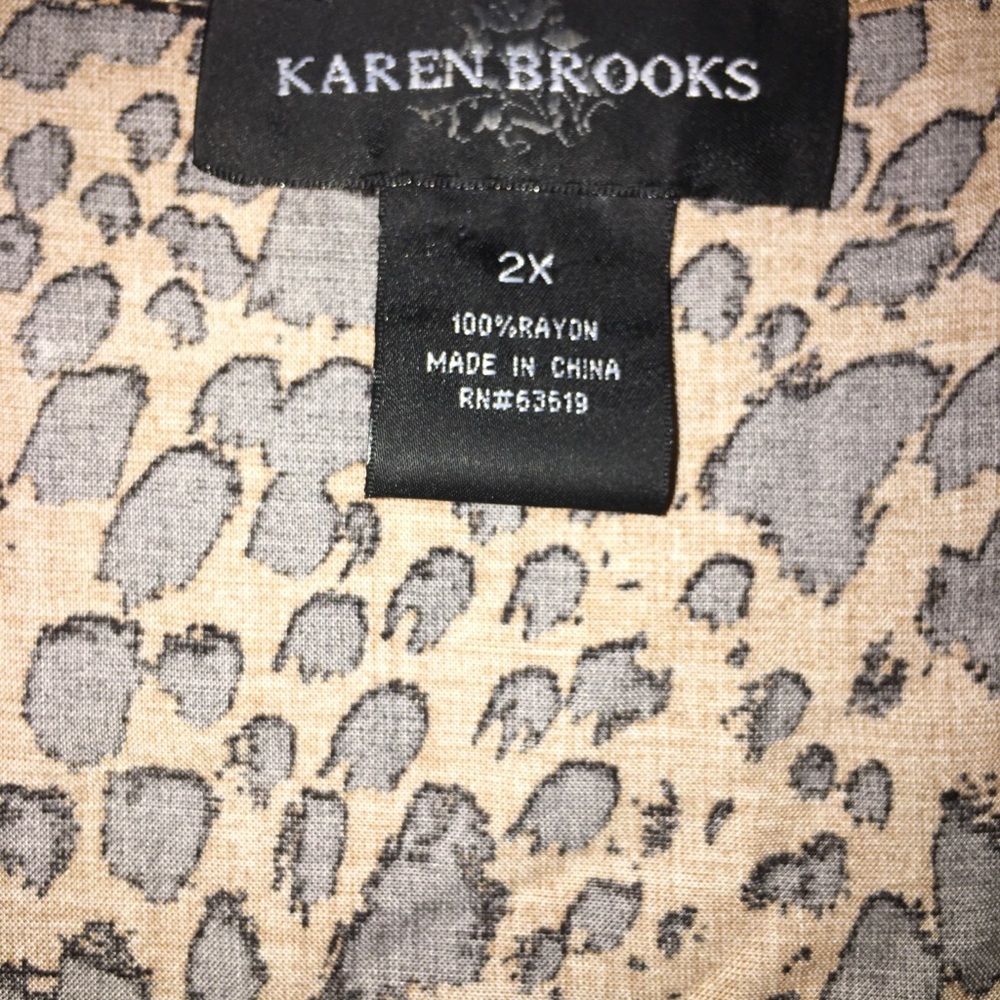 🧩Karen Brooks Leopard Blouse Size 2X🧩 - Picture 6 of 7